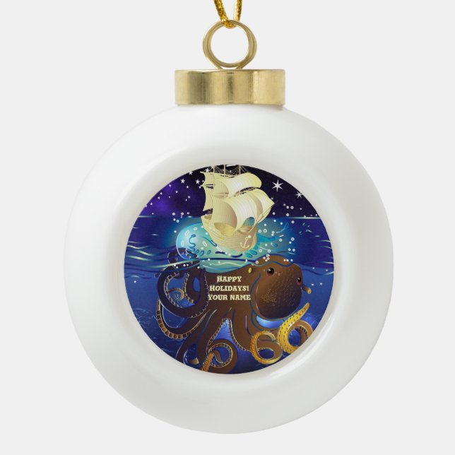 Boule En Céramique Octopus Huge et Caravella (Devant)