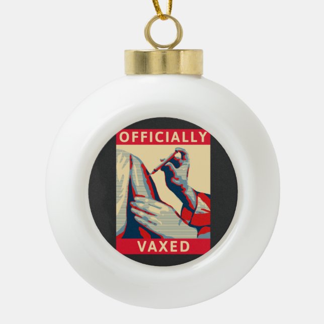 Boule En Céramique Officiellement Vaxed (Devant)