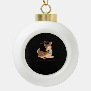Boule En Céramique Oh Cerf Noël Design Moderne 