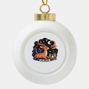Boule En Céramique Oh Deer Contemporain Vibe Graphique