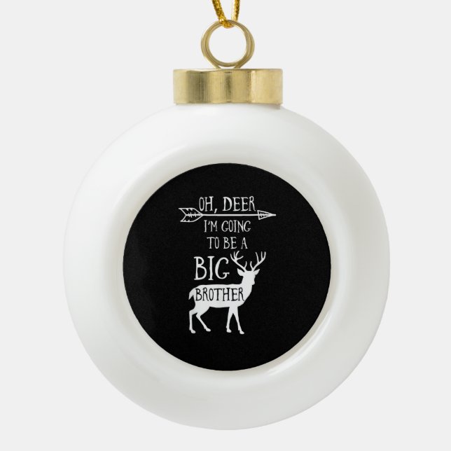 Boule En Céramique Oh Deer Going To Big Brother Christmas Announcemen (Devant)