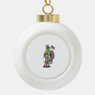 Boule En Céramique Oiseau patriotique gravure vintage musique chemise