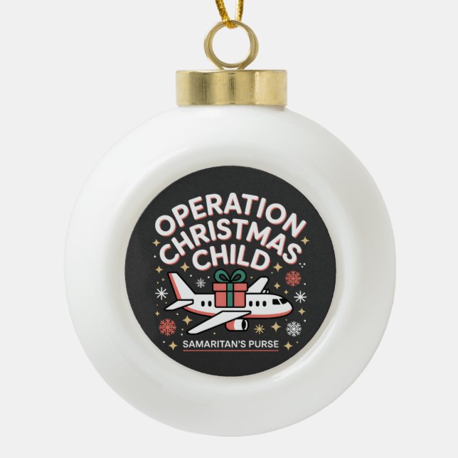 Boule En Céramique Opération Enfant de Noël Sac à main samaritain  (Devant)