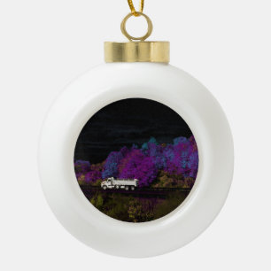 Boule En Céramique oscar feuilles de la fête