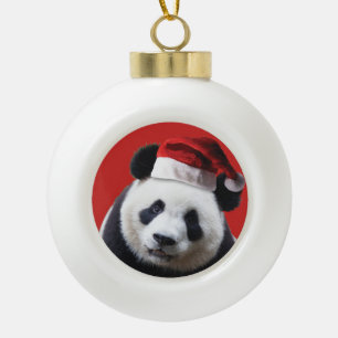 Boule En Céramique Ours de panda Noël
