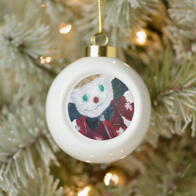 Boule En Céramique Ours Jingle (Arbre)