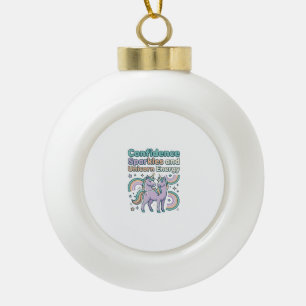 Boule En Céramique Paillettes de Confiance de Licorne et Maillot de C