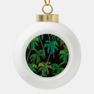Boule En Céramique Palmiers : Motif d'été acrylique.