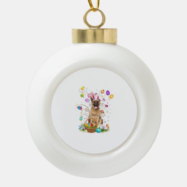 Boule En Céramique Panier de chasse aux œufs de Pâques pour chien ber (Devant)