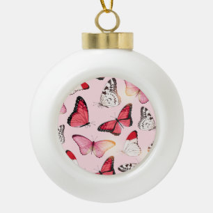 Boule En Céramique Papillon tropical détaillé : Motif Vintage