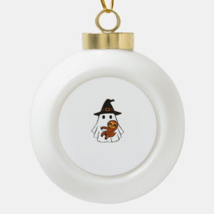 Boule En Céramique Paresseux Halloween Fantôme Sorcière Chapeau Amour