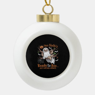 Boule En Céramique Paresseux Halloween Paresseux Mignon Chauve-Souris