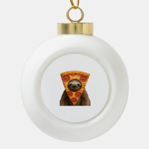 Boule En Céramique Paresseux pizza drôle étrange blague mème mignon j