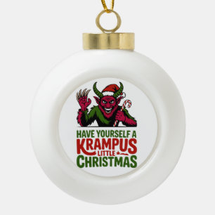 Boule En Céramique Passez un Noël de Krampus tout petit