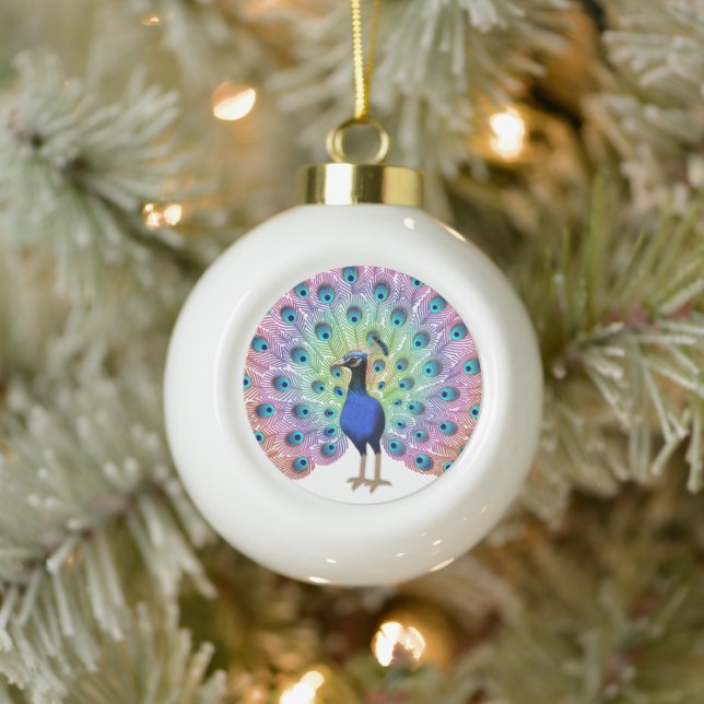 Boule En Céramique Peacock coloré (Arbre)