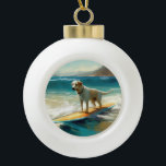 Boule En Céramique Peinture Anatolie Shepherd Beach Surf<br><div class="desc">Plongez dans le monde ludique de l'aventure canine avec cette peinture captivante. Un chien en ébullition se rend aux vagues, chevauchant habilement le surf sur une plage baisée par le soleil. L'oeuvre d'art vibrante capte magnifiquement l'essence de l'excitation au bord de la plage tandis que le chien court sans crainte...</div>