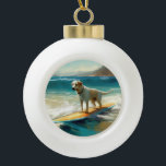 Boule En Céramique Peinture Anatolie Shepherd Beach Surf<br><div class="desc">Plongez dans le monde ludique de l'aventure canine avec cette peinture captivante. Un chien en ébullition se rend aux vagues, chevauchant habilement le surf sur une plage baisée par le soleil. L'oeuvre d'art vibrante capte magnifiquement l'essence de l'excitation au bord de la plage tandis que le chien court sans crainte...</div>