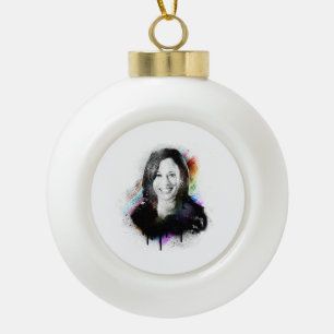 Boule En Céramique Peinture en Spray Kamala Harris