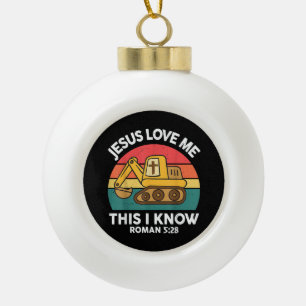 Boule En Céramique Pelle Jésus M'aime Je Le Sais Chrétien