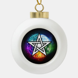 Boule En Céramique pentagramme wiccan