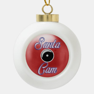 Boule En Céramique Père Noël Cam Christmas Orament/Père Noël Camera R