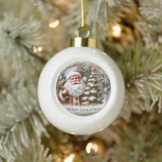 Boule En Céramique Père Noël Festive Cheer" - Noël classique