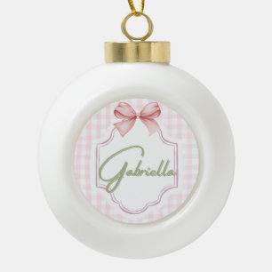Boule En Céramique Personnalisée Gabriella bébé fille Nursery Bow