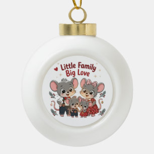 Boule En Céramique Petite Famille Grand Amour Souris Mignonne