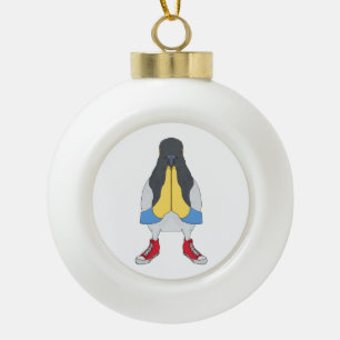 Boule En Céramique Pigeon avec chaussures
