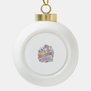 Boule En Céramique Plage de Licorne Vibes Fantaisiste Fond Blanc
