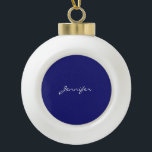 Boule En Céramique Plaine Bleue Moderne Unique<br><div class="desc">Vous pouvez facilement remplacer toutes les informations qu'il contient par vos propres informations. Tout ce que vous avez à faire pour cela est d'utiliser les liens de personnalisation sur la droite.</div>