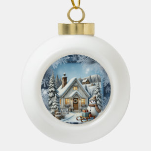 Boule En Céramique Plaques en papier de décor de Noël vintage unique