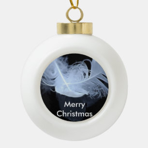 Boule En Céramique Plumes jumelles et réflexion de flamme