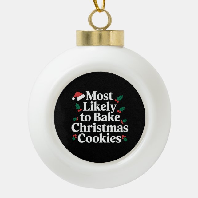 Boule En Céramique Plus susceptible de préparer des biscuits de Noël  (Devant)