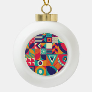 Boule En Céramique Pop formes géométriques abstraites, motif transpar