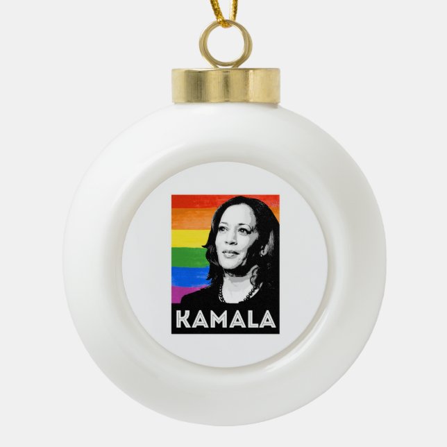 BOULE EN CÉRAMIQUE POSTER FIDE 2020 DE KAMALA HARRIS (Devant)