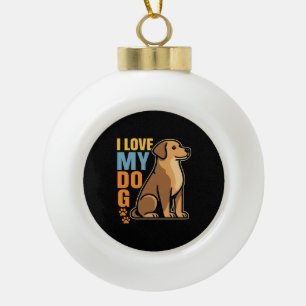 Boule En Céramique Pourquoi j'aime mon chien - Design chaleureux Cele