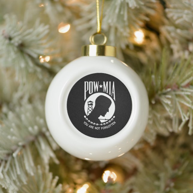 Boule En Céramique POW MIA Héros militaires américains Prisonniers de (Arbre)