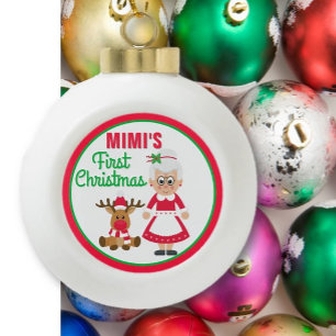 Boule En Céramique Premier Noël de Mimi