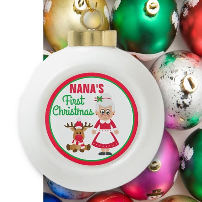 Boule En Céramique Premier Noël de Nana (Créateur téléchargé)