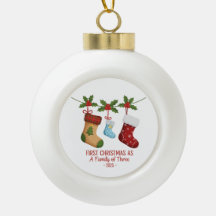 Premier Noël en famille de trois 2025 | Cute