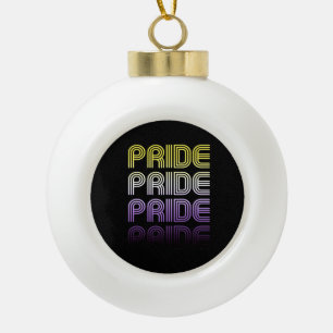 Boule En Céramique Pride rétro non binaire