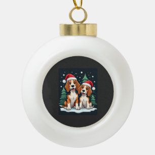 Boule En Céramique Propriétaire de chien Beagle Noël Xmas Fête de Noë