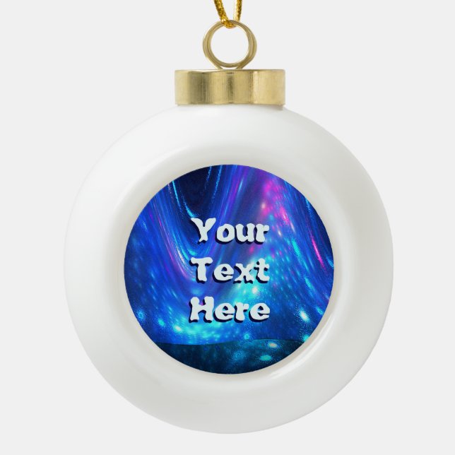 Boule En Céramique Qaanaaq - Lumières du Nord (Devant)