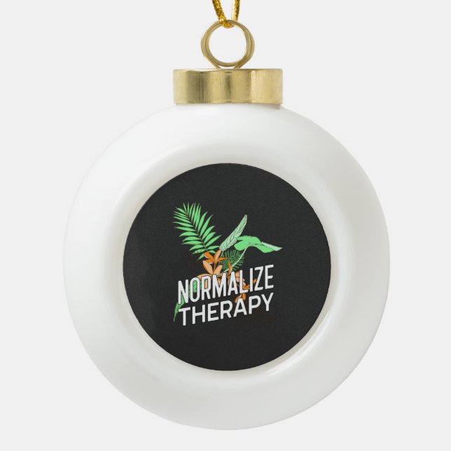 Boule En Céramique Questions de santé mentale (Devant)