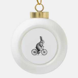 Boule En Céramique Rabbit Sur Un Vélo Bunny Vélo Vélos Hommes W