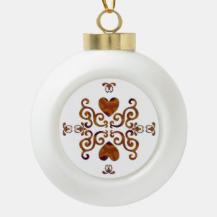 Boule En Céramique Rainbow Heart et Lily