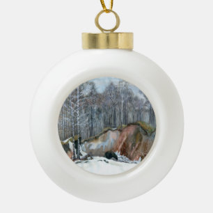 Boule En Céramique Ravin neigeux