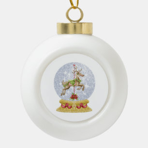 Boule En Céramique Reindeer snow globe