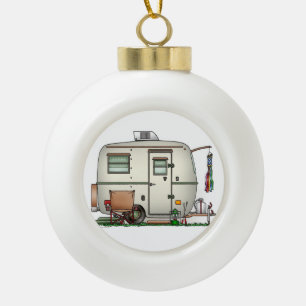 Boule En Céramique Remorque en verre vintage mignonne de voyage de